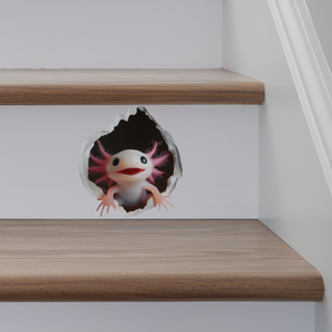 Axolotl Decal on stairs