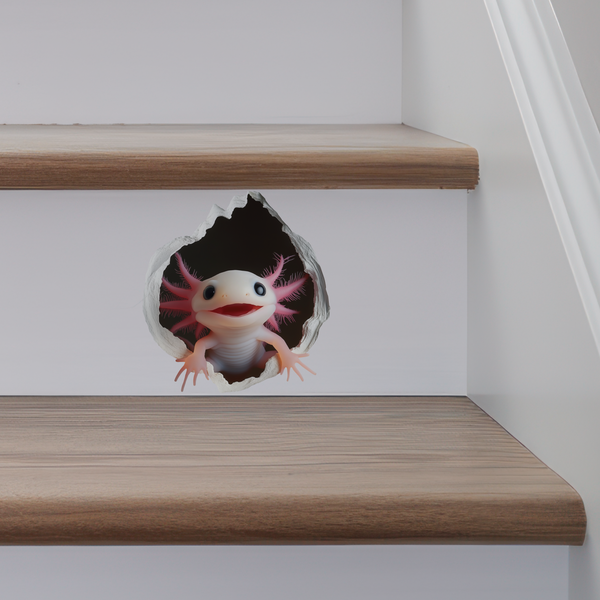 Axolotl Decal on stairs