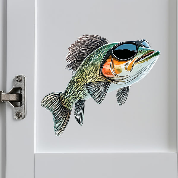 Bass with Sunglasses Decal