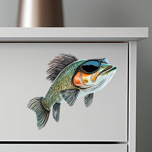 Bass with Sunglasses Decal