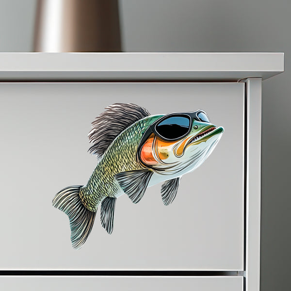 Bass with Sunglasses Decal