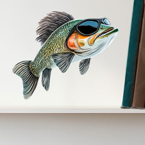 Bass with Sunglasses Decal