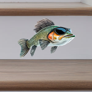 Bass with Sunglasses Decal