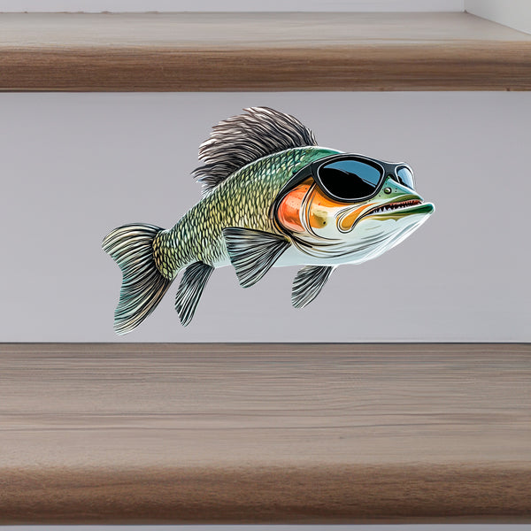 Bass with Sunglasses Decal