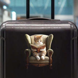 Reading Cat Sticker