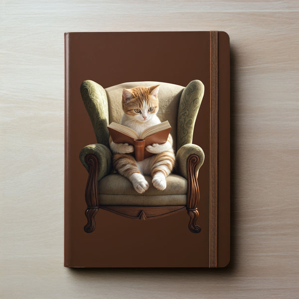 Reading Cat Sticker