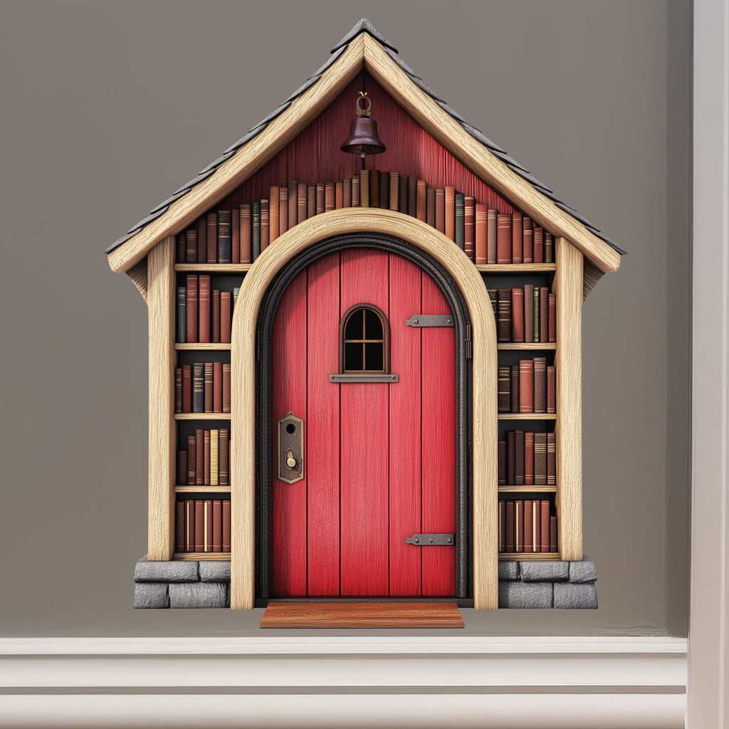 Library Fairy Door Decal