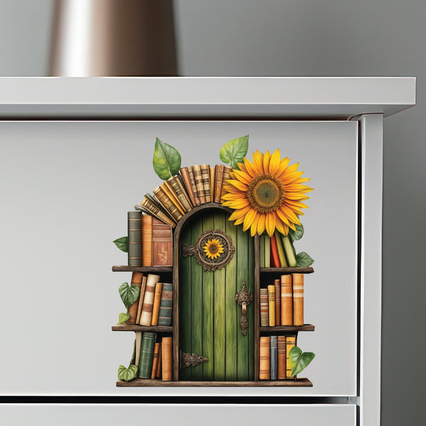 Sunflower Fairy Door Decal
