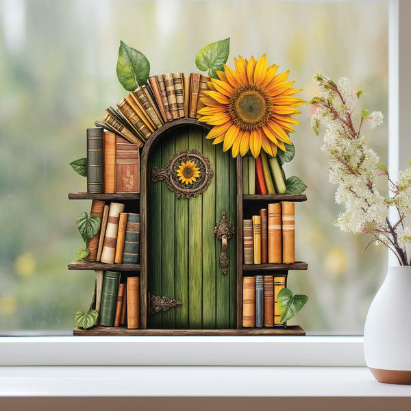 Sunflower Fairy Door Decal