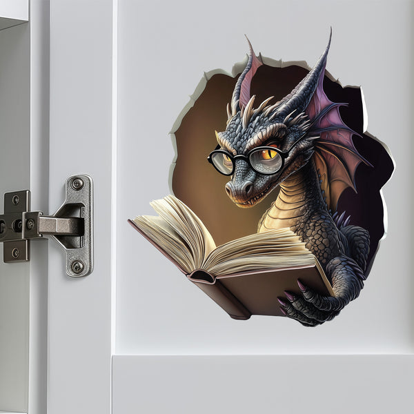 Dragon Reading Wall Decal