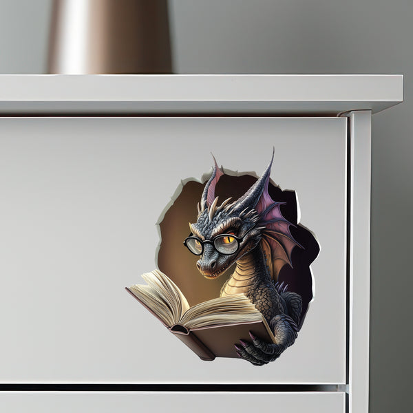 Dragon Reading Wall Decal