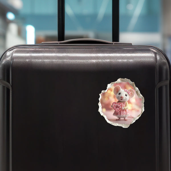 Be My Valentine Mouse Hole Decal