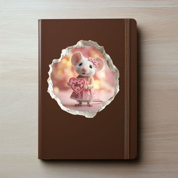 Be My Valentine Mouse Hole Decal