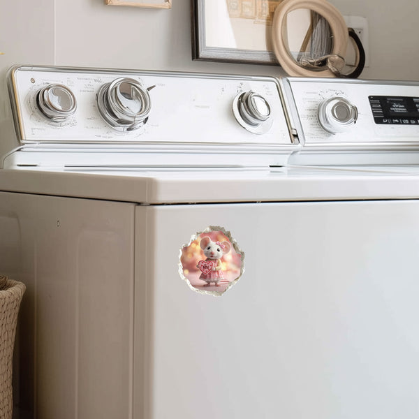 Be My Valentine Mouse Hole Decal