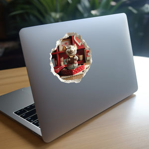 Valentine's Day Chocolate Mouse Hole Decal