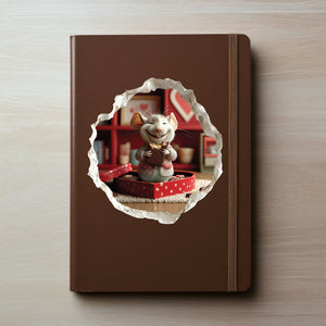 Valentine's Day Chocolate Mouse Hole Decal