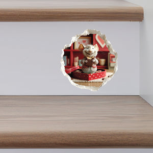 Valentine's Day Chocolate Mouse Hole Decal