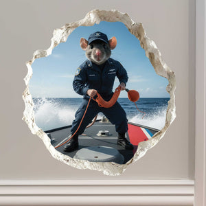 Coast Guard Military Mouse Hole Decal