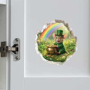 Saint Patrick's Day Leprechaun Mouse Hole Decal