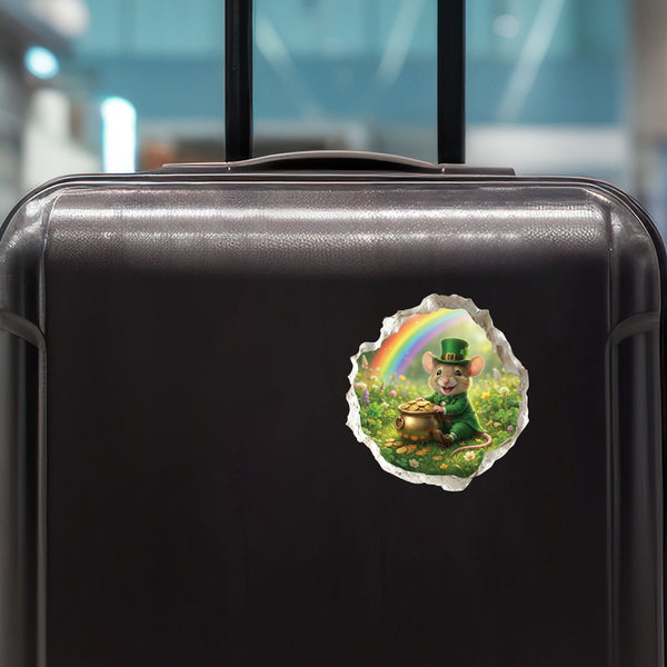 Saint Patrick's Day Leprechaun Mouse Hole Decal