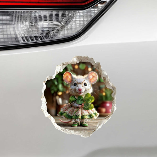 Shamrock Sweetie St. Patrick’s Day Mouse Hole Decal