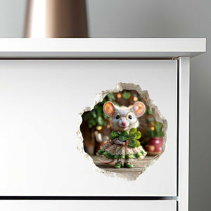 Shamrock Sweetie St. Patrick’s Day Mouse Hole Decal