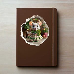 Shamrock Sweetie St. Patrick’s Day Mouse Hole Decal