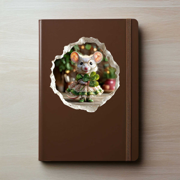 Shamrock Sweetie St. Patrick’s Day Mouse Hole Decal