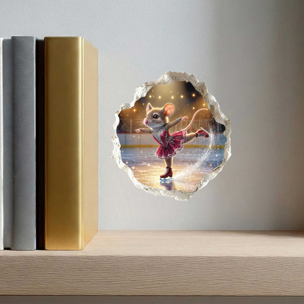 Figure Skating Mouse Hole Decal