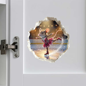 Figure Skating Mouse Hole Decal