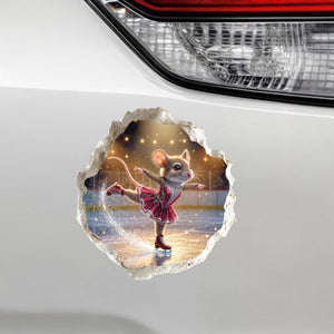 Figure Skating Mouse Hole Decal