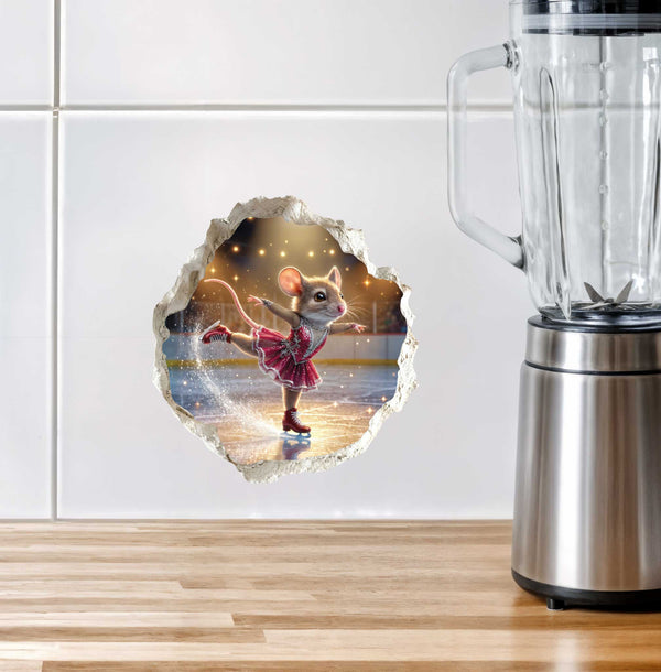 Figure Skating Mouse Hole Decal