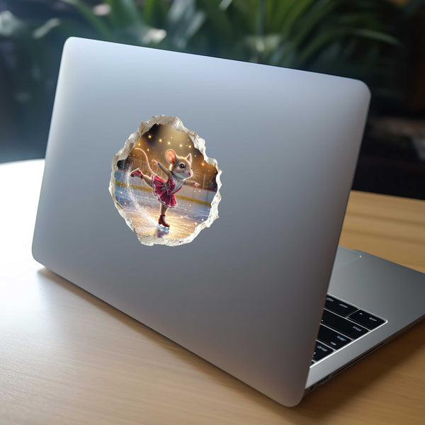 Figure Skating Mouse Hole Decal