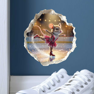Figure Skating Mouse Hole Decal