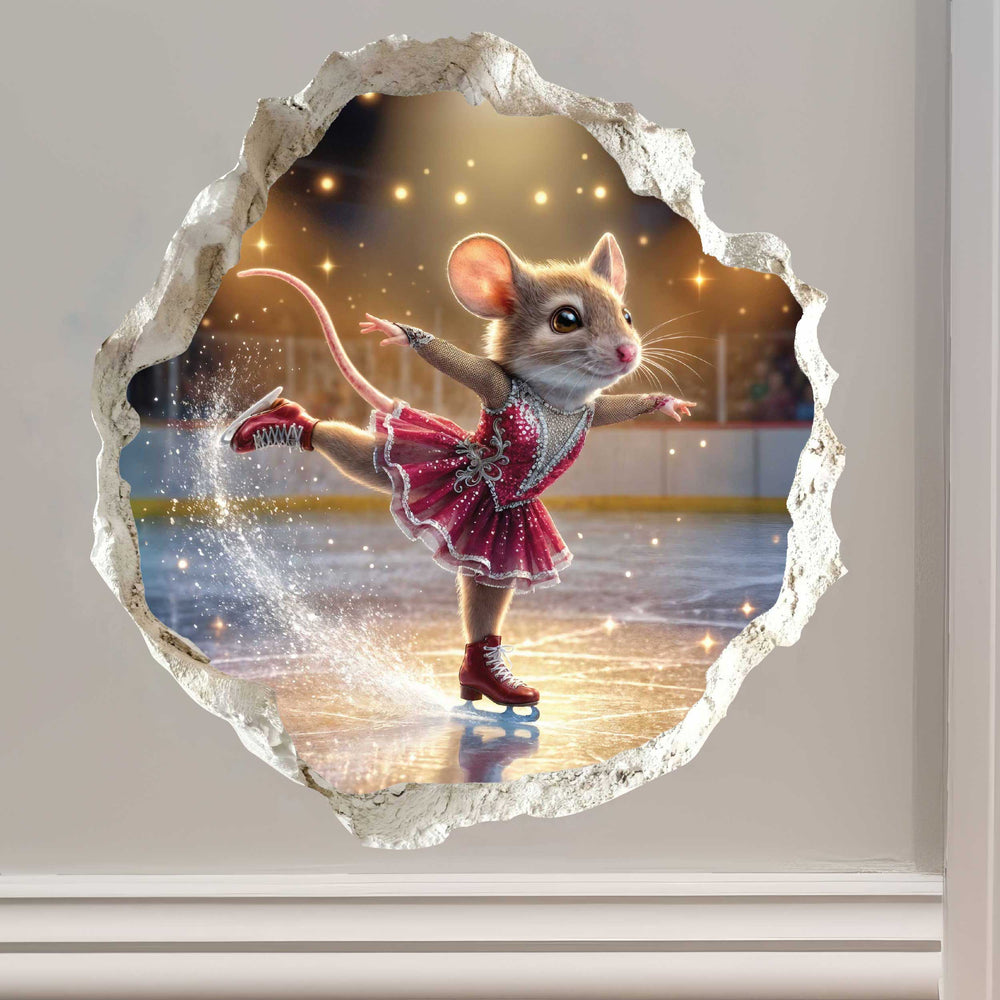 Figure Skating Mouse Hole Decal