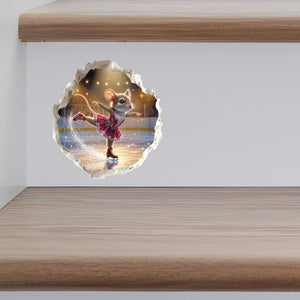 Figure Skating Mouse Hole Decal