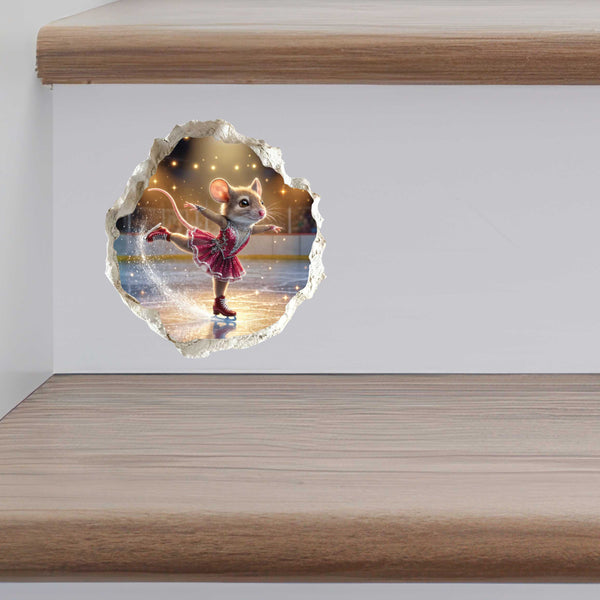 Figure Skating Mouse Hole Decal