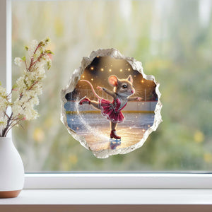 Figure Skating Mouse Hole Decal