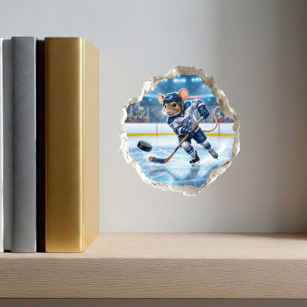 Ice Hockey Mouse Hole Decal