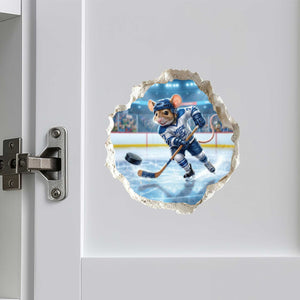 Ice Hockey Mouse Hole Decal
