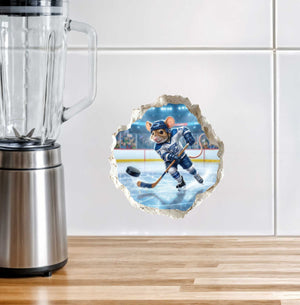 Ice Hockey Mouse Hole Decal