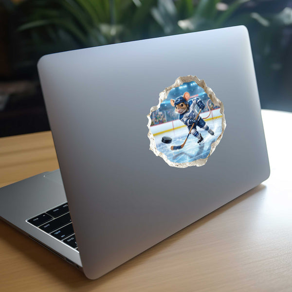 Ice Hockey Mouse Hole Decal