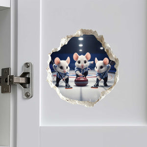 Curling Mouse Hole Decal