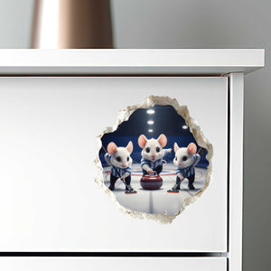 Curling Mouse Hole Decal