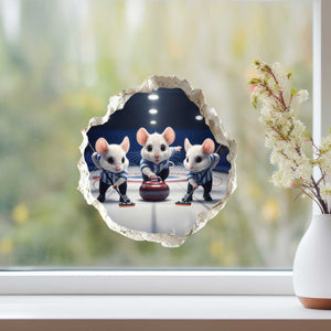Curling Mouse Hole Decal