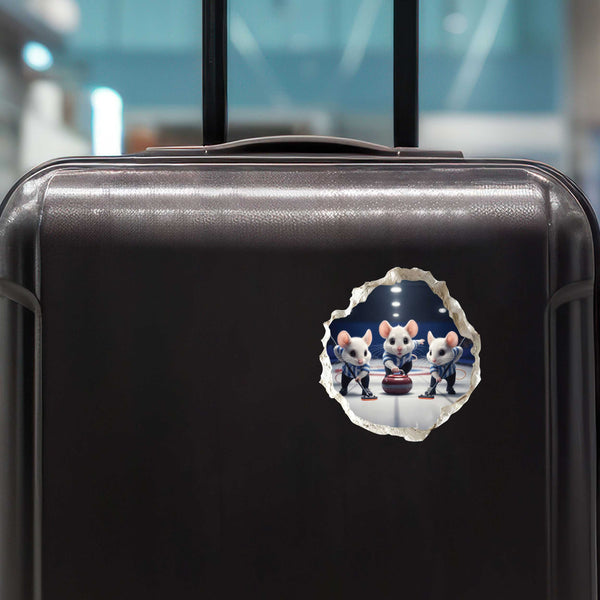 Curling Mouse Hole Decal