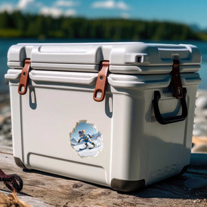 Alpine Skiing Mouse Hole Decal