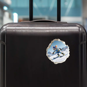 Alpine Skiing Mouse Hole Decal