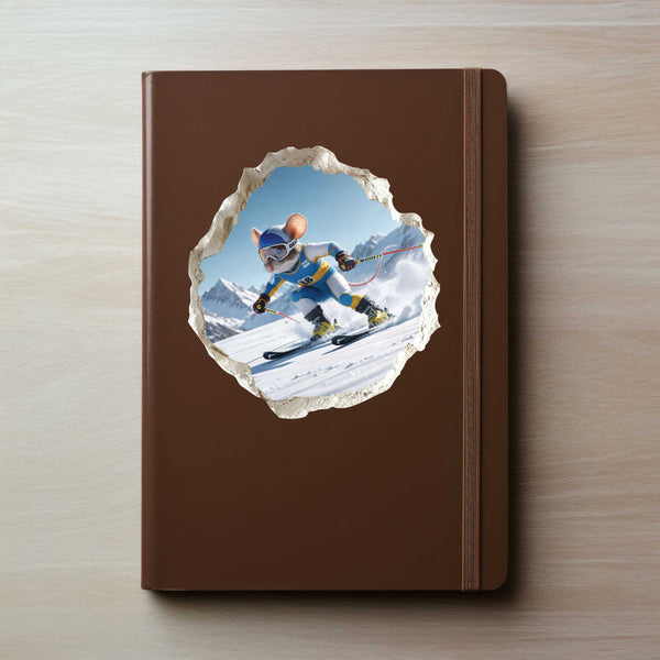 Alpine Skiing Mouse Hole Decal