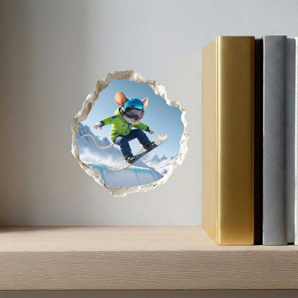 Snowboarding Mouse Hole Decal